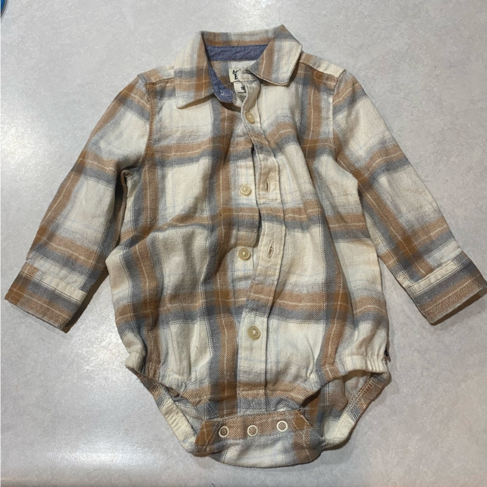 OshKosh B'Gosh Baby Boy's Plaid Woven Bodysuit